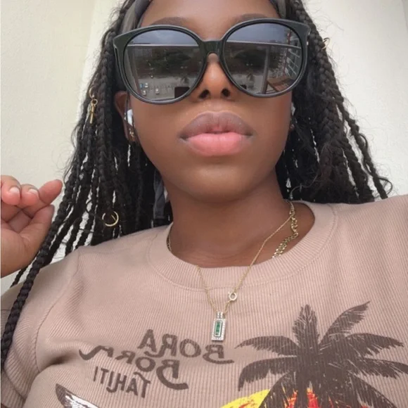 Gucci Black Round Asian Fit Ladies Gg0261sa 001 57 Sunglasses Gucci Black Round Sunglasses for Women for sale | eBay main image 3